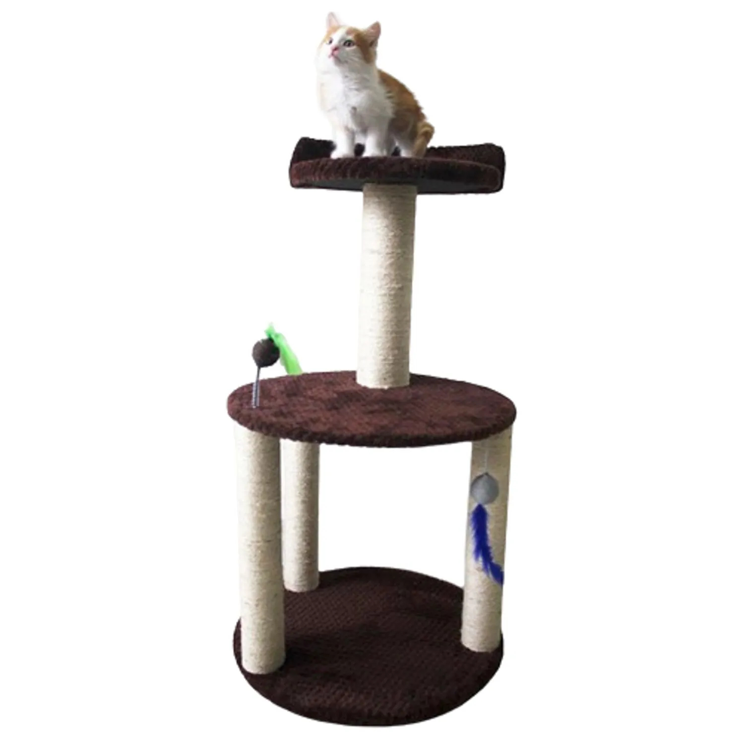 Gimnasio Rascador Para Gatos 45X45X90Cm Mediano Café