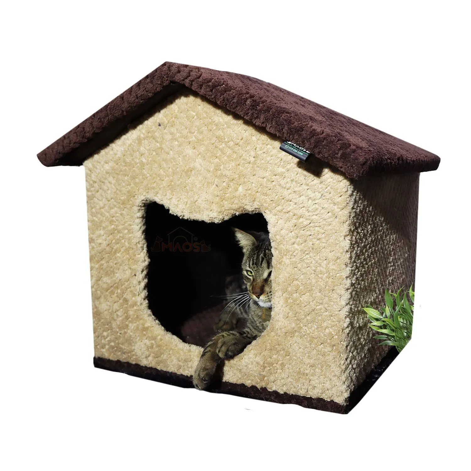 Gimnasio Rascador Para Gatos 40x40x48cm Mediano Café