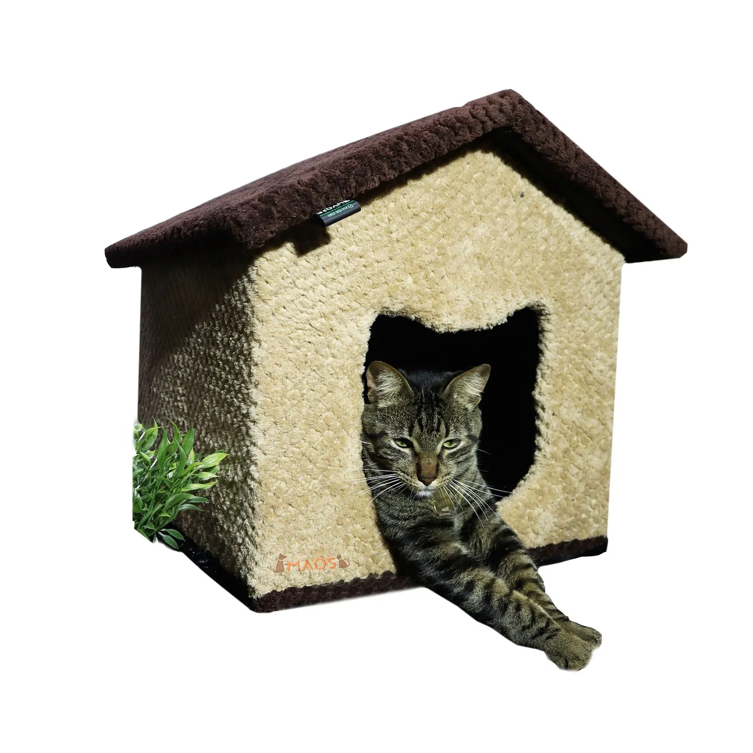 Gimnasio Rascador Para Gatos 40x40x48cm Mediano Café 3