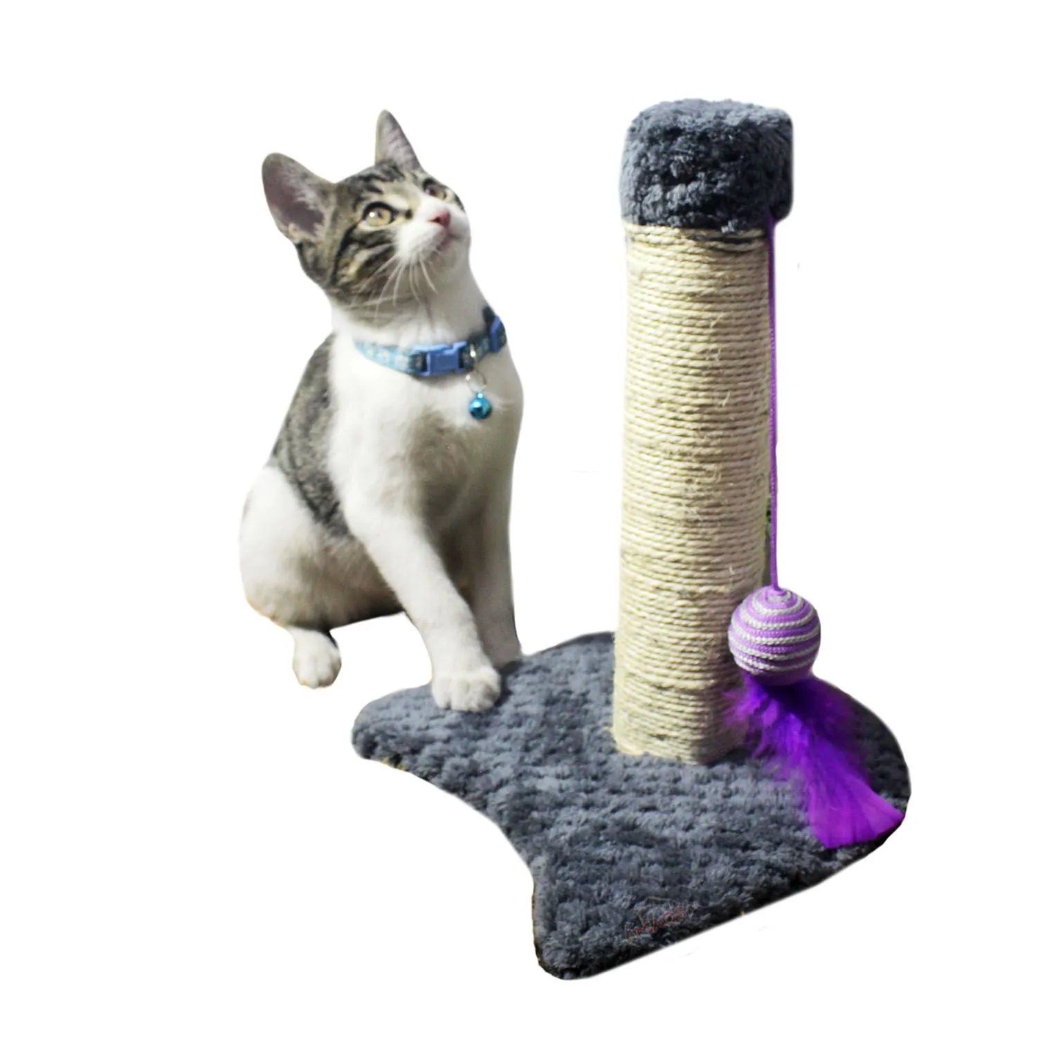 Rascador Para Gatos Juguete 30x30x30cm Pequeño Gris 3