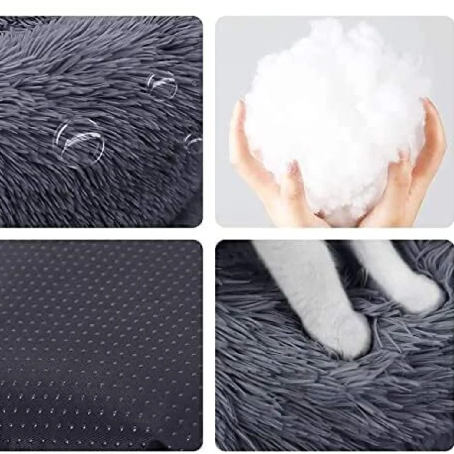 Cama Dona Para Gato 60x60x20cm Mediana Azul Maos Pets 5
