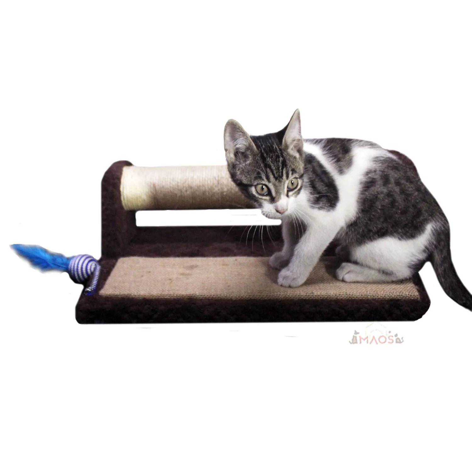 Gimnasio Rascador Para Gatos 42x25x17cm Mediano Café