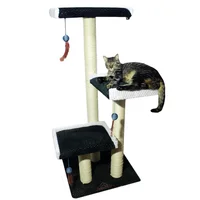 Gimnasio Rascador Para Gatos 55X55X130Cm Mediano Negro