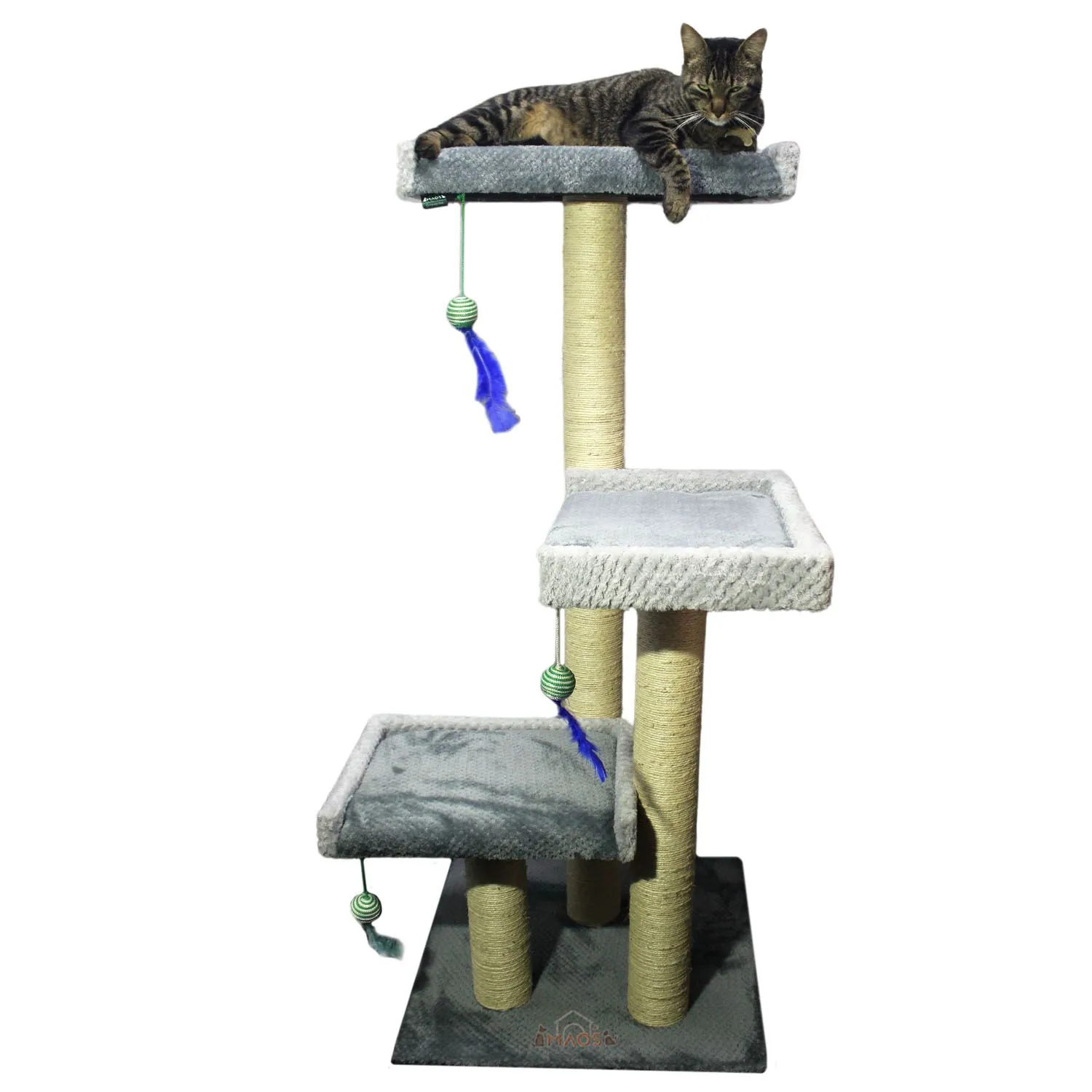 Gimnasio Rascador Para Gatos 55X55X130Cm Mediano