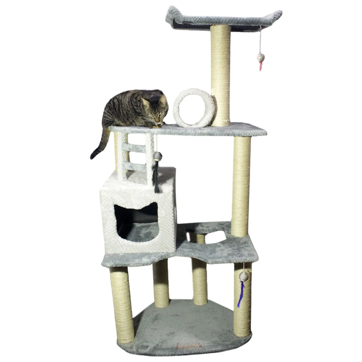 Gimnasio Rascador Para Gatos 70x50x160cm Mediano