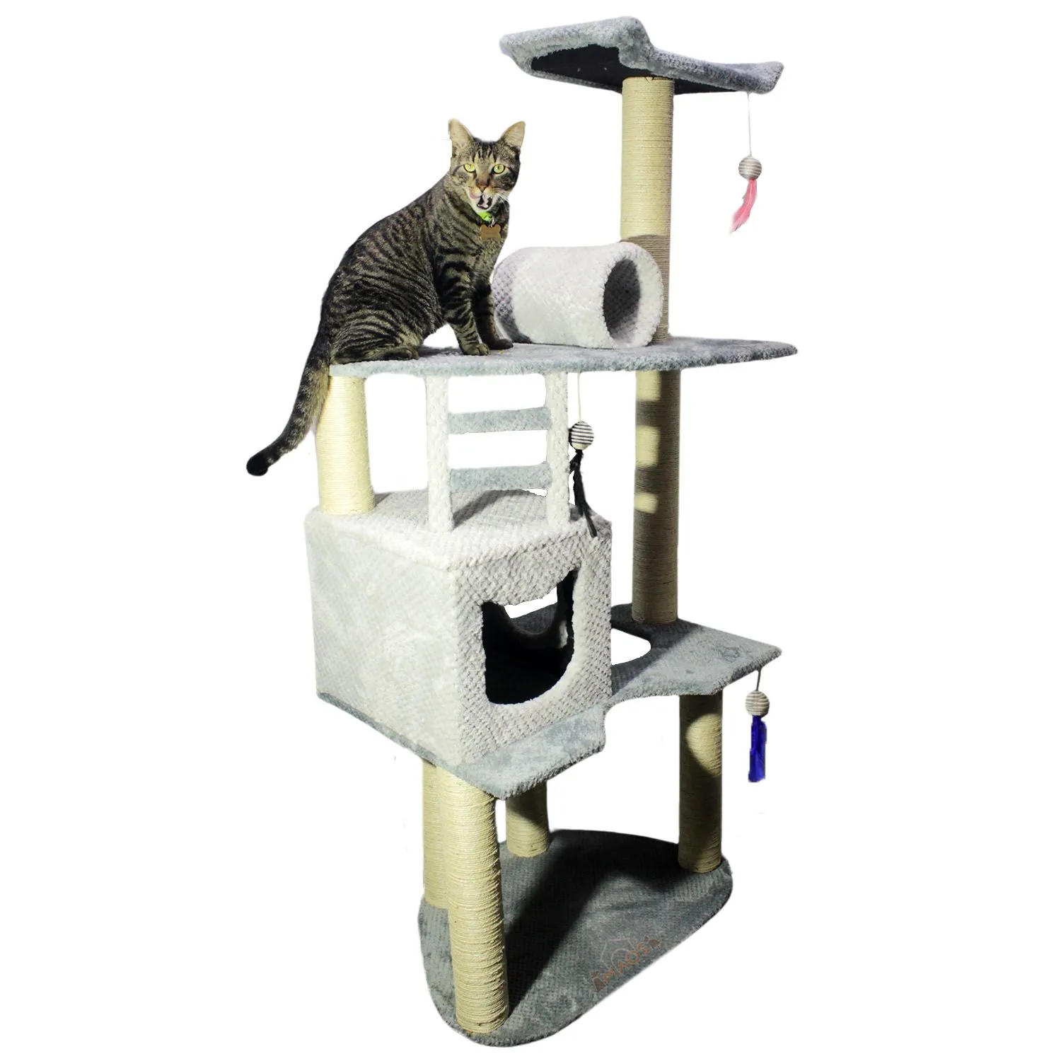 Gimnasio Rascador Para Gatos 70x50x160cm Mediano