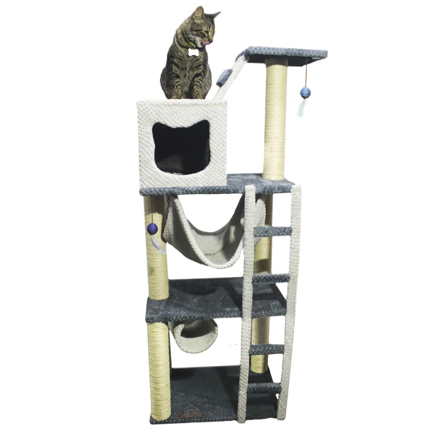Gimnasio Rascador Para Gatos 60X40X160Cm Mediano