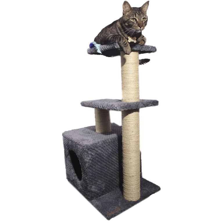 Gimnasio Rascador Para Gatos 48X38X80Cm Mediano Gris MAOS PETS