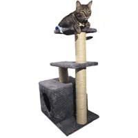 Gimnasio Rascador Para Gatos 48X38X80Cm Mediano Gris