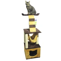 Gimnasio Rascador Para Gatos 40x40x125cm Mediano Café