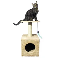 Gimnasio Rascador Para Gatos 38x32x70cm Mediano Beige