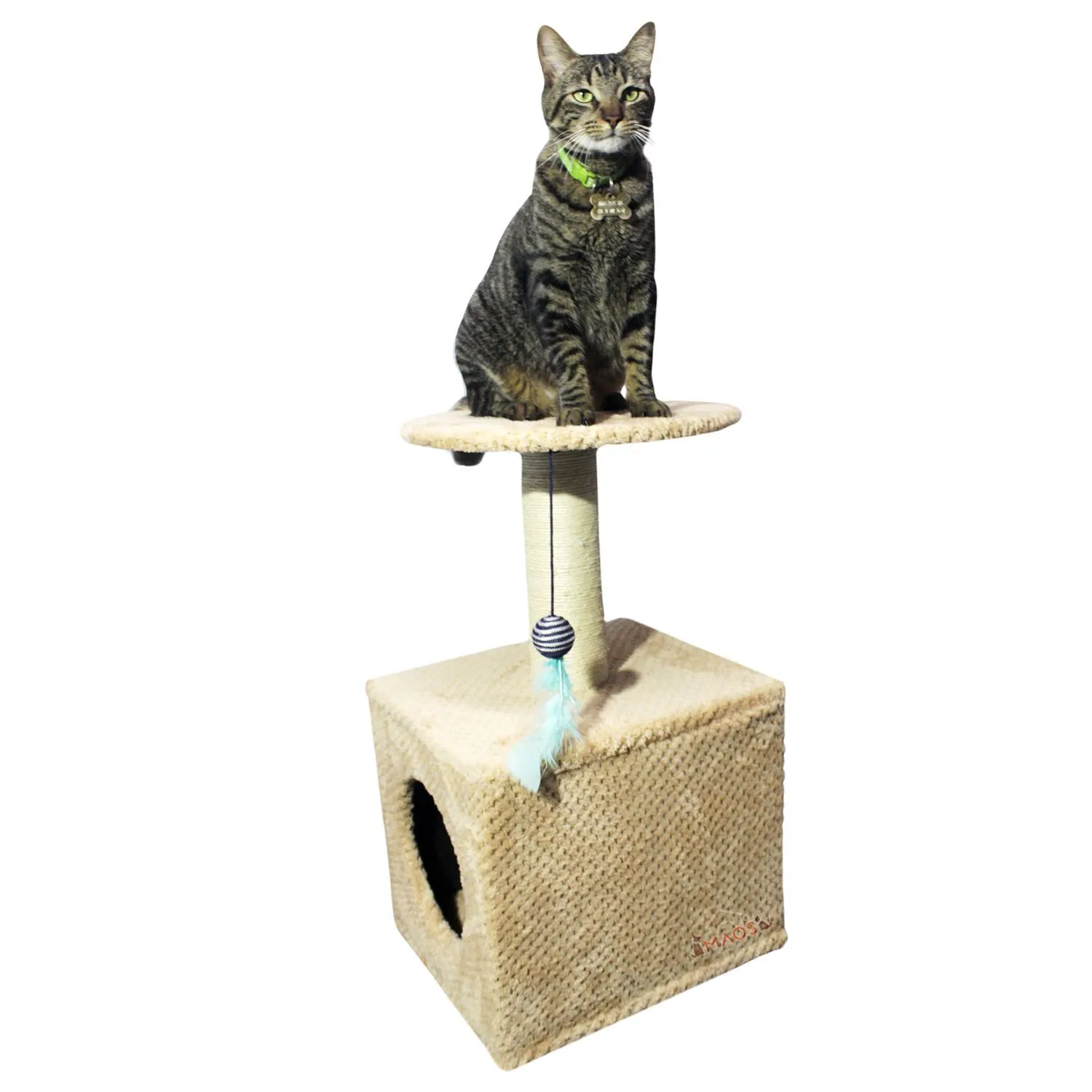 Gimnasio Rascador Para Gatos 38x32x70cm Mediano Beige