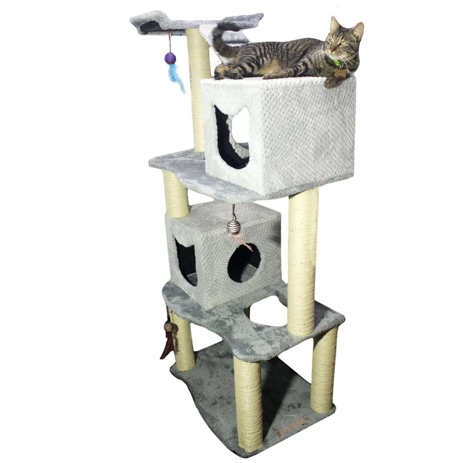 Gimnasio Rascador Para Gatos 70X50X160Cm Mediano 5