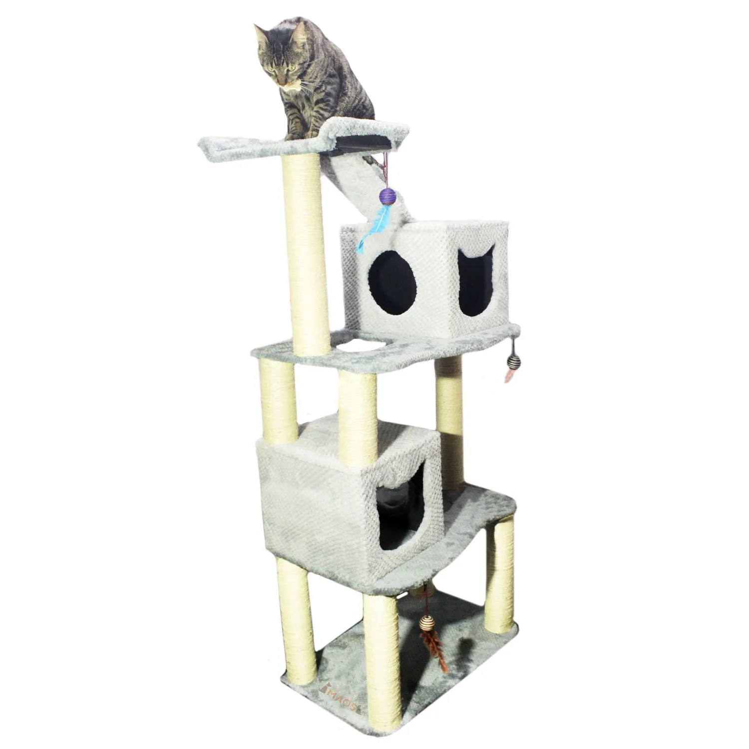 Gimnasio Rascador Para Gatos 70X50X160Cm Mediano 6