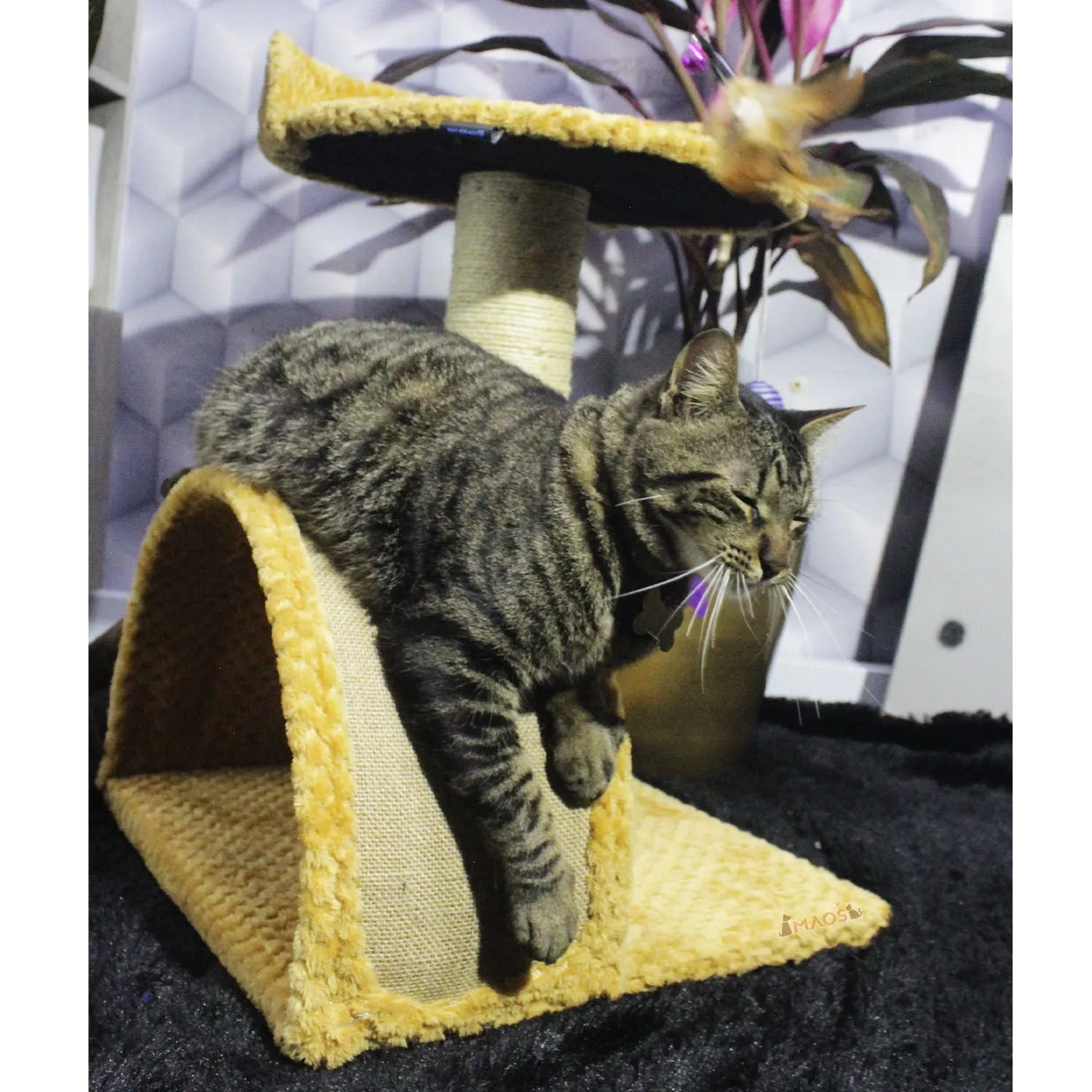 Gimnasio Rascador Para Gatos 40X40X60Cm Mediano Beige
