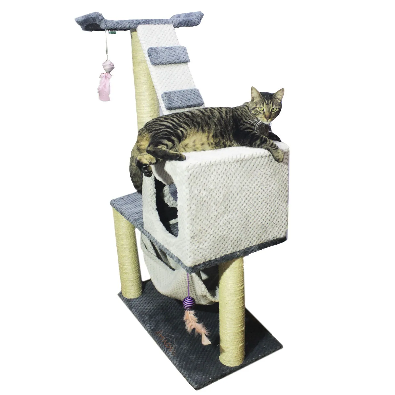 Gimnasio Rascador Para Gatos 70X40X130Cm Mediano