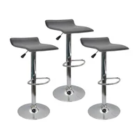 Set x3 Silla Wave Bar Gris