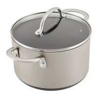 Olla 20Cm 3.8L Tapa Vidrio Anolon Antiadh Anodizadoduro Gris