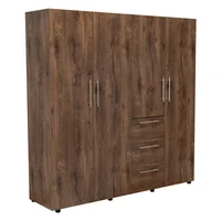 Closet Harlem Eco 184X181X50 Rta Café Blanco