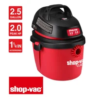 Aspiradora Sólidos/Líquidos 2.5 Gal 2HP + Accesorios Shop Vac