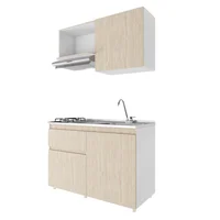 Just Home Collection Cocina Integral Arezzo 1.20 Metros Bali Incluye Mesón Poceta Derecha Con 2 Fogones A Gas Just Home Collection