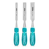 Juego de Cinceles para Madera 3 Piezas 12 19 y 25 mm Total Tools