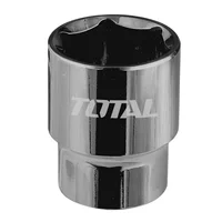 Copa Hexagonal Niquelado Negro 1/2 Pulgada 22 mm Total Tools