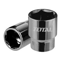 Copa Hexagonal Niquelado Negro 1/2 Pulgada 15 mm Total Tools