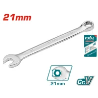 Llave Combinada Cromada 21 mm Tcspa211 Total Tools