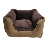 Cama para Perros Square 60x60x30cm Mediana Café Border