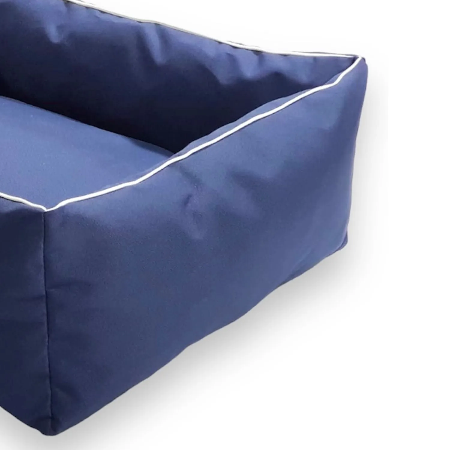 Cama para Perros Rectangular Lona 66x60x20cm Mediana Azul Border 3