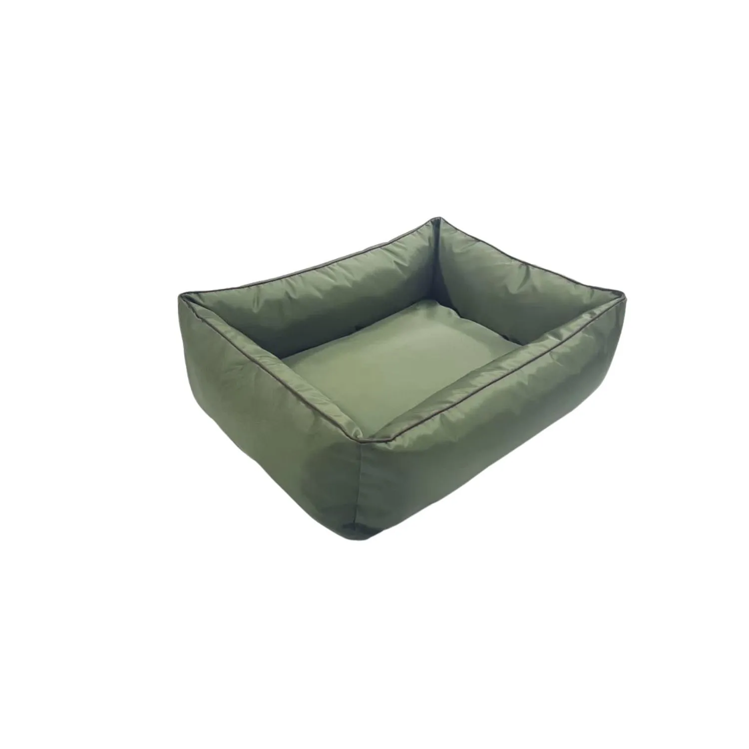 Cama para Perros Rectangular Lona 66x60x20cm Mediana Verde Border