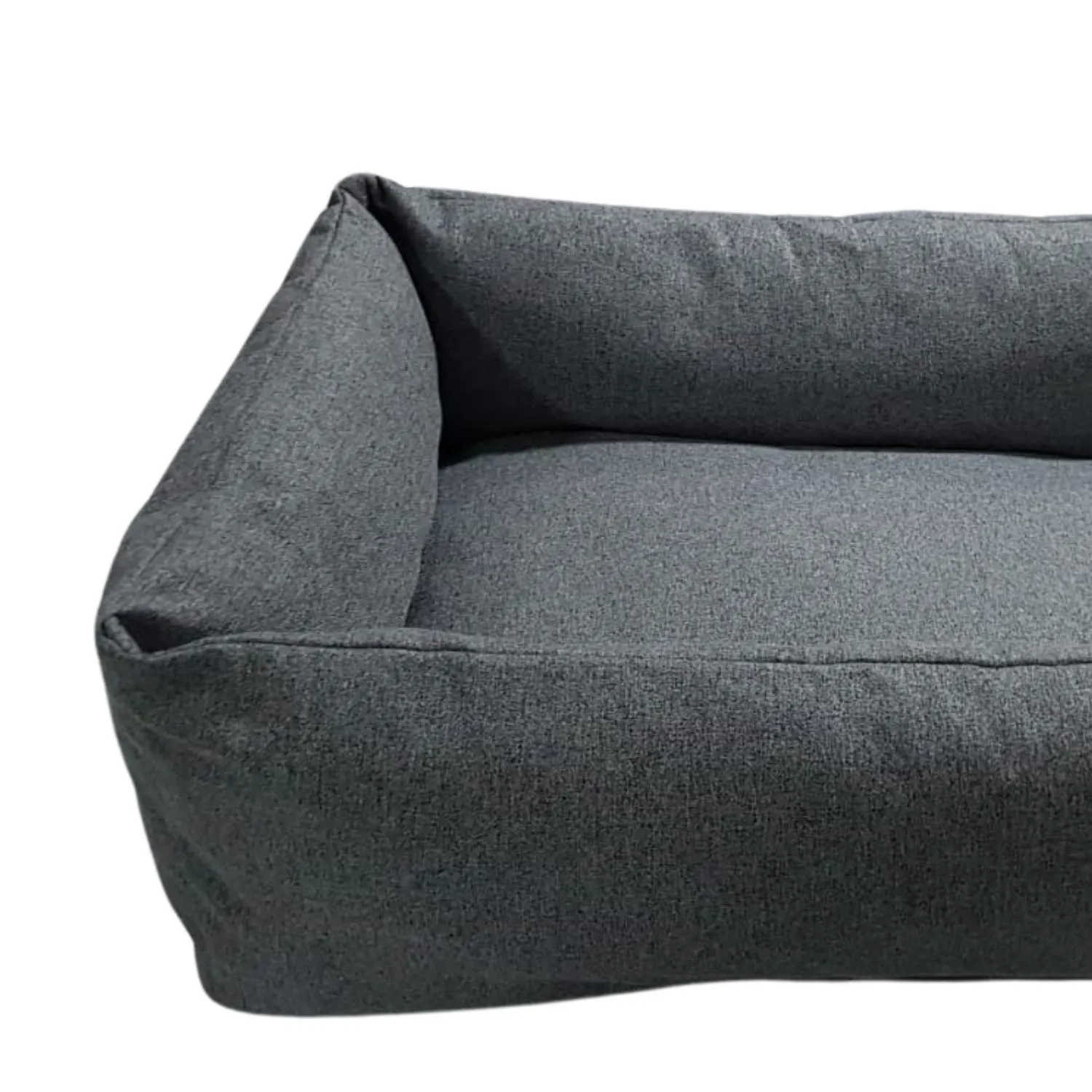 Cama para Perro Rectangular Luna 82x72x20cm Grande Gris Border 3