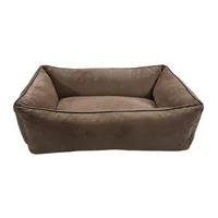 Cama para Perro Rectangular Luna 82x72x20cm Grande Habano Border