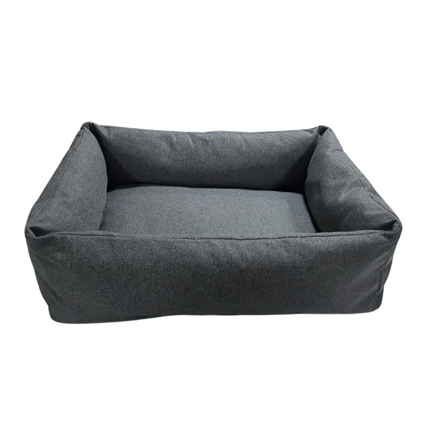 Cama Para Perro Rectangular Luna 66x60x20cm Mediana  Gris Border