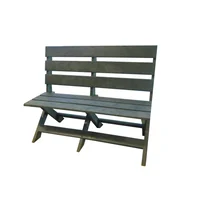 Banca De Madera Plástica Con Espaldar