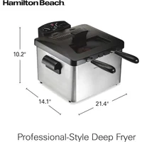 Freidora con 2 Cestas para Freir Hamilton Beach