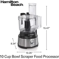 Procesador de Alimentos 10 Tazas con Raspador Hamilton Beach