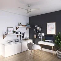 Ventilador De Techo Decorativo Sin Luz 3 Aspas 3519 CFM Níquel Hunter Fan