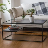 Mesa de Centro Forja en Hierro/Madera Negra