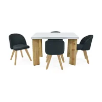 Set Comedor 4 Puestos Sevilla Sabina 78X120X80 Gris