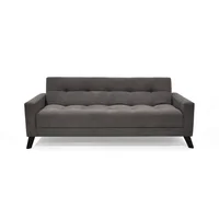 Sofá Cama 3 Puestos Sahara Tela 82X206X90 Gris