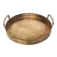 Bandeja Circular Metálico 35x8 cm Oro Sultán