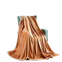 Manta Esencial Unicolor Camel Extradoble