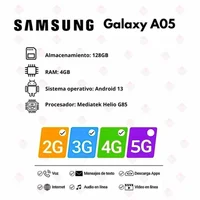 Samsung Celular Samsung A05 128 GB 4 GB RAM Negro