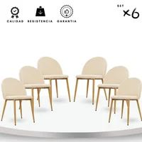 Set X6 Sillas Tapizadas Anix Arena 45X45X85