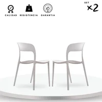 Set X2 Sillas multipropósito Abi 42X56X84 Gris