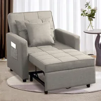 Sofá Cama Berlin Silla 3 en 1 reclinable Beige 90x90x90 cm