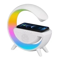 Lámpara Parlante G Mesa Luz LED Carga Inalámbrica App Bluetooth