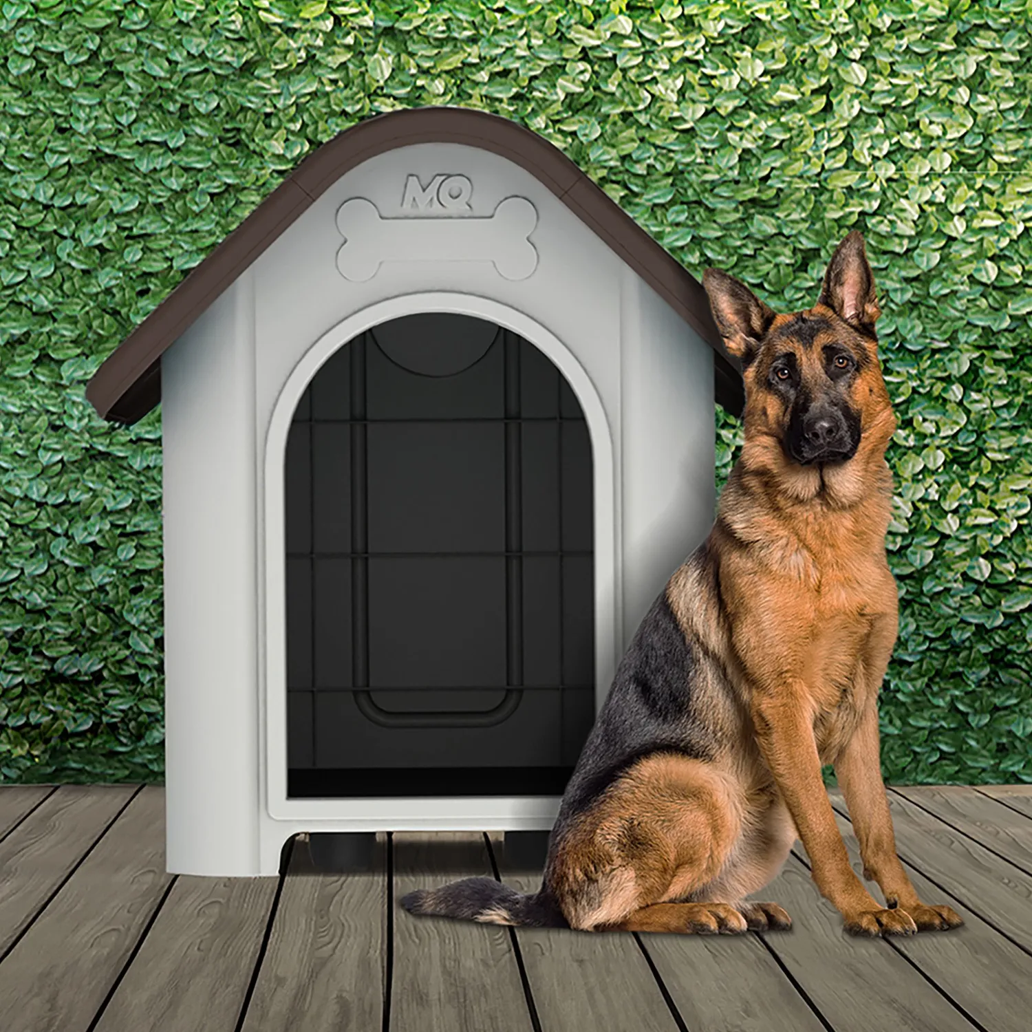 Casa Para Perros Plástica 103.5x82.6x90.8cm Grande Wengue 4